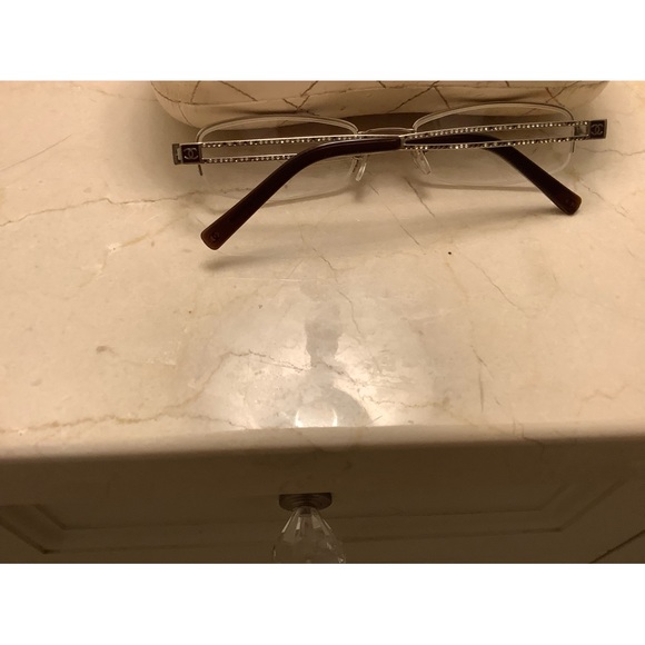 Vintage Chanel Eyeglasses (Crystals) Gold/Brown - Picture 5 of 5